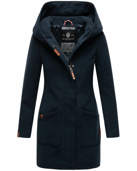 Marikoo Maikoo Damen Trenchcoat Wintermantel Dark Navy Größe M - Gr. 38