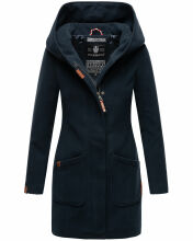 Marikoo Maikoo Damen Trenchcoat Wintermantel Dark Navy...