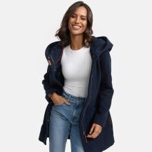 Marikoo Maikoo Damen Trenchcoat Wintermantel Dark Navy Gr&ouml;&szlig;e L - Gr. 40
