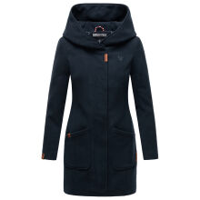 Marikoo Maikoo Damen Trenchcoat Wintermantel Dark Navy Gr&ouml;&szlig;e L - Gr. 40