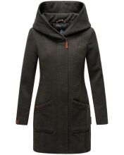 Marikoo Maikoo Damen Trenchcoat Wintermantel Anthrazit Melange Größe XS - Gr. 34