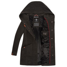 Marikoo Maikoo Damen Trenchcoat Wintermantel Anthrazit Melange Gr&ouml;&szlig;e S - Gr. 36