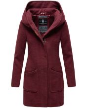 Marikoo Maikoo Damen Trenchcoat Wintermantel Bordeaux...