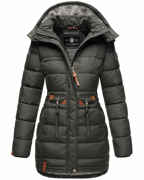 Navahoo Daliee Damen Winter Steppjacke B876 Anthrazit Größe XS - Gr. 34