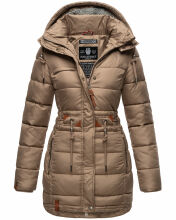 Navahoo Daliee Damen Winter Steppjacke B876 Taupe Gr&ouml;&szlig;e XS - Gr. 34