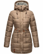 Navahoo Daliee Damen Winter Steppjacke B876 Taupe Gr&ouml;&szlig;e XS - Gr. 34