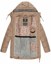 Navahoo Daliee Damen Winter Steppjacke B876 Taupe Gr&ouml;&szlig;e XS - Gr. 34