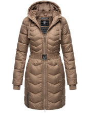 Navahoo Alpenveilchen Damen Winter Steppjacke B877 Taupe Gr&ouml;&szlig;e XS - Gr. 34