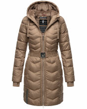 Navahoo Alpenveilchen Damen Winter Steppjacke B877 Taupe Gr&ouml;&szlig;e L - Gr. 40