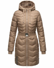 Navahoo Alpenveilchen Damen Winter Steppjacke B877 Taupe Gr&ouml;&szlig;e XL - Gr. 42