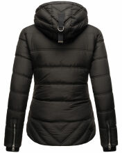 Navahoo Renesmee Damen Winter Steppjacke mit Kapuze Schwarz-Gr.S