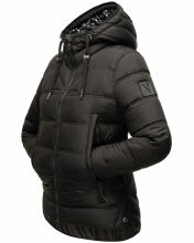 Navahoo Renesmee Damen Winter Steppjacke mit Kapuze Schwarz-Gr.S