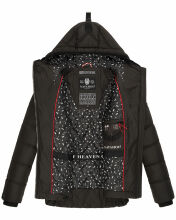 Navahoo Renesmee Damen Winter Steppjacke mit Kapuze Schwarz-Gr.S