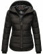 Navahoo Renesmee Damen Winter Steppjacke mit Kapuze Schwarz-Gr.S