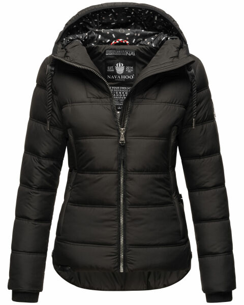 Navahoo Renesmee ladies winter hooded quilted jacket Schwarz-Gr.XXL