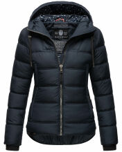 Navahoo Renesmee Damen Winter Steppjacke mit Kapuze Navy-Gr.XS