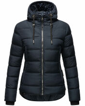 Navahoo Renesmee Damen Winter Steppjacke mit Kapuze Navy-Gr.S