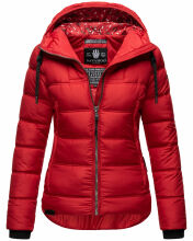 Navahoo Renesmee Damen Winter Steppjacke mit Kapuze Rot-Gr.S