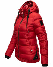 Navahoo Renesmee Damen Winter Steppjacke mit Kapuze Rot-Gr.S