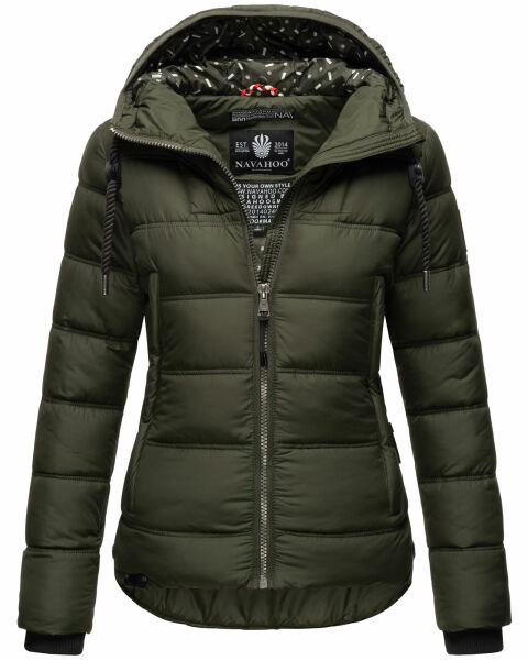 Navahoo Renesmee ladies winter hooded quilted jacket Olive-Gr.XS