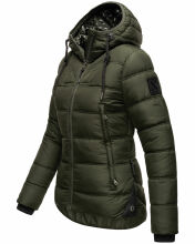 Navahoo Renesmee ladies winter hooded quilted jacket Olive-Gr.XS