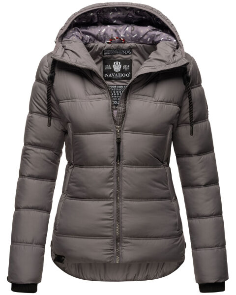 Navahoo Renesmee ladies winter hooded quilted jacket Dunkelgrau-Gr.XS