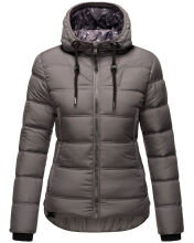 Navahoo Renesmee ladies winter hooded quilted jacket Dunkelgrau-Gr.XS