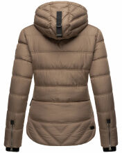 Navahoo Renesmee Damen Winter Steppjacke mit Kapuze Taupe-Gr.XS