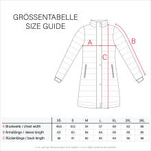Marikoo Chaskaa Damen lange Winter Steppjacke mit KunstfellKragen Schwarz-Gr.XS