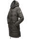 Marikoo Chaskaa ladies long winter quilted jacket with faux fur collar Anthrazit-Gr.L