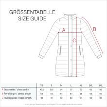 Marikoo Chaskaa Damen lange Winter Steppjacke mit KunstfellKragen Rot-Gr.S
