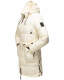 Marikoo Chaskaa ladies long winter quilted jacket with faux fur collar Offwhite-Gr.3XL