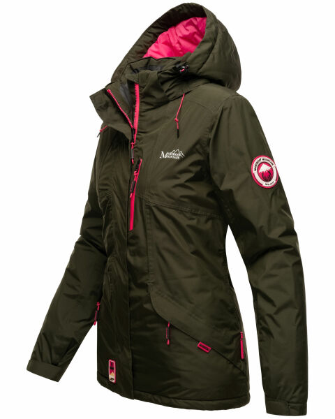 Navahoo B847 Winterregenjas voor dames, parka, warm gevoerd, met capuchon, 3XL