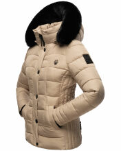 Marikoo Qesraa Damen Winterjacke B884 Taupe Größe XS - Gr. 34
