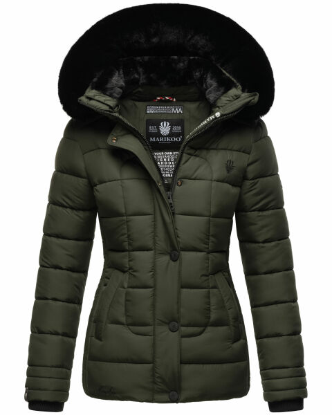 Marikoo Qesraa Damen Winterjacke B884 Olive Größe XXL - Gr. 44