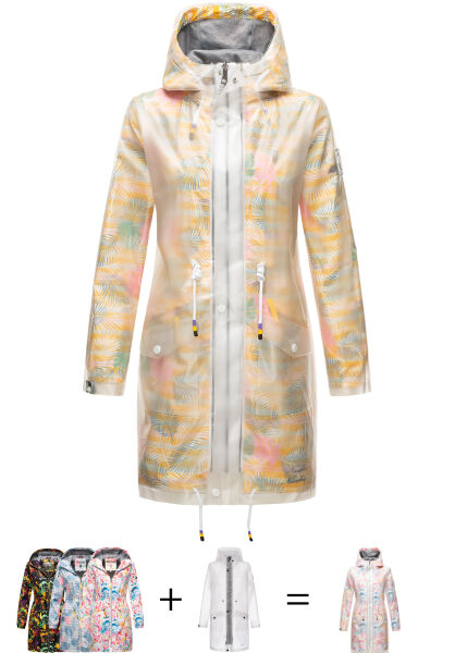 Ladies hooded rain coat sales