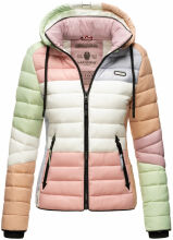 Navahoo Lulana Damen Steppjacke Colour Blocking Design Kulti-Past.-Gr.S