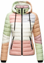 Navahoo Lulana Damen Steppjacke Colour Blocking Design Kulti-Past.-Gr.S