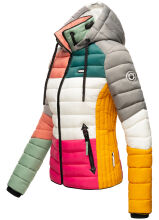 Navahoo Lulana Damen Steppjacke Colour Blocking Design Kulti-Dark2-Gr.XS
