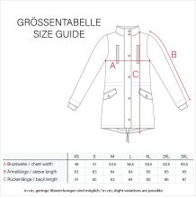 Navahoo Freezestoorm Damen Parka Winterjacke gefüttert mit Kapuze Schwarz Größe XS - Gr. 34