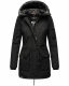 Navahoo Freezestoorm Damen Parka Winterjacke gefüttert mit Kapuze Schwarz Größe XS - Gr. 34