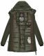 Navahoo Freezestoorm Damen Parka Winterjacke gefüttert mit Kapuze Olive Größe XS - Gr. 34