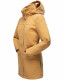 Marikoo Leilaniaa Damen Mantel Trenchcoat Wintermantel mit Kapuze Camel Größe XL - Gr. 42
