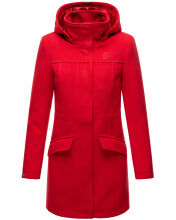 Marikoo Leilaniaa ladies coat trench hooded winter Rot Größe S - Gr. 36