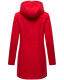 Marikoo Leilaniaa Damen Mantel Trenchcoat Wintermantel mit Kapuze Rot Größe S - Gr. 36