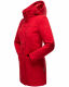 Marikoo Leilaniaa Damen Mantel Trenchcoat Wintermantel mit Kapuze Rot Größe S - Gr. 36