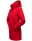 Marikoo Leilaniaa Damen Mantel Trenchcoat Wintermantel mit Kapuze Rot Größe XL - Gr. 42