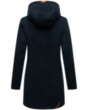 Marikoo Leilaniaa Damen Mantel Trenchcoat Wintermantel mit Kapuze Navy Größe L - Gr. 40