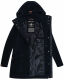 Marikoo Leilaniaa Damen Mantel Trenchcoat Wintermantel mit Kapuze Navy Größe L - Gr. 40