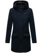 Marikoo Leilaniaa ladies coat trench hooded winter Navy Größe XXL - Gr. 44